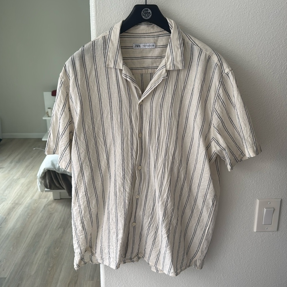 Men’s Zara linen blend shirt size XL